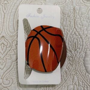 Fashion Jewelry Orange Basketball Hair Clip